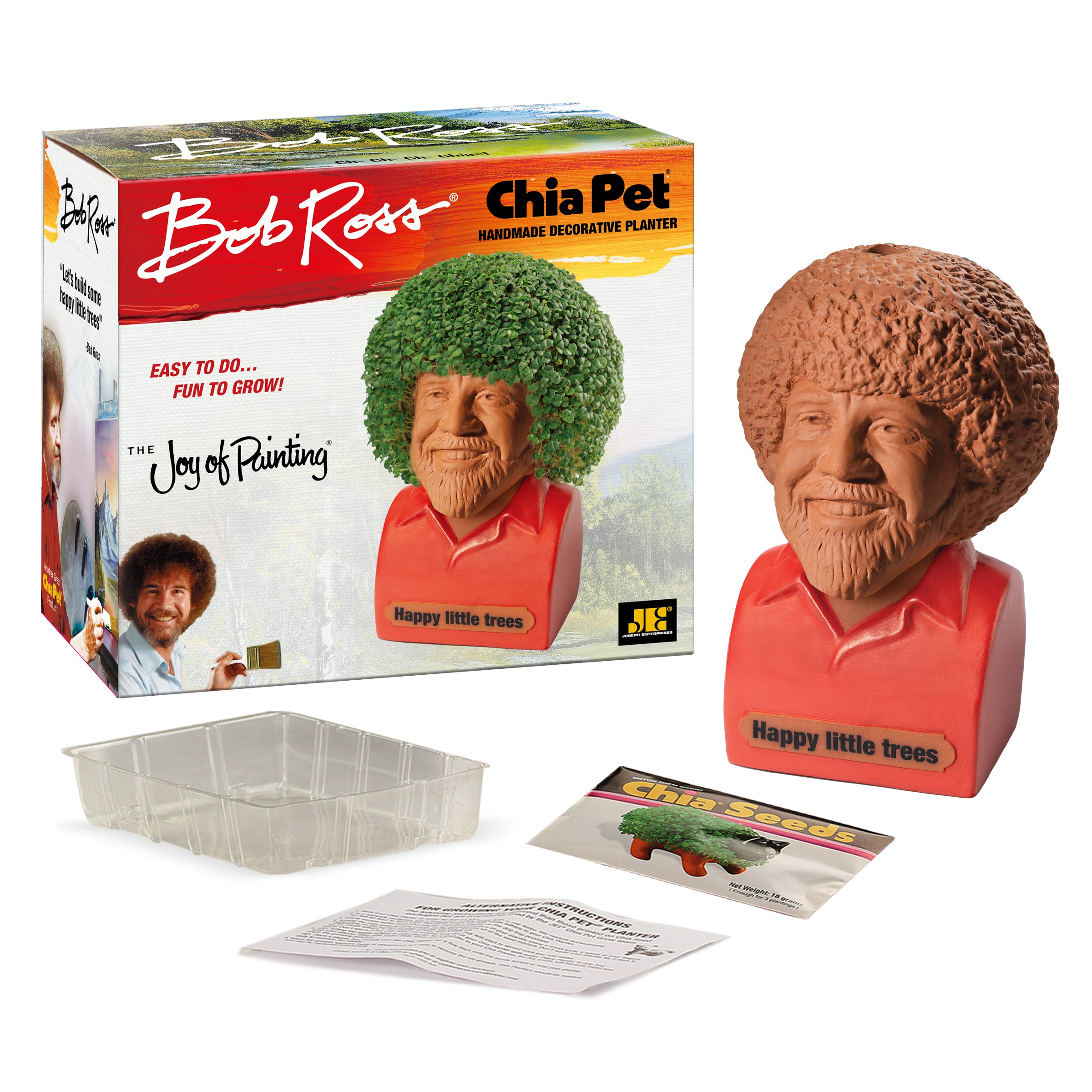 Bob Ross with Red Shirt Chia Pet - Image 3