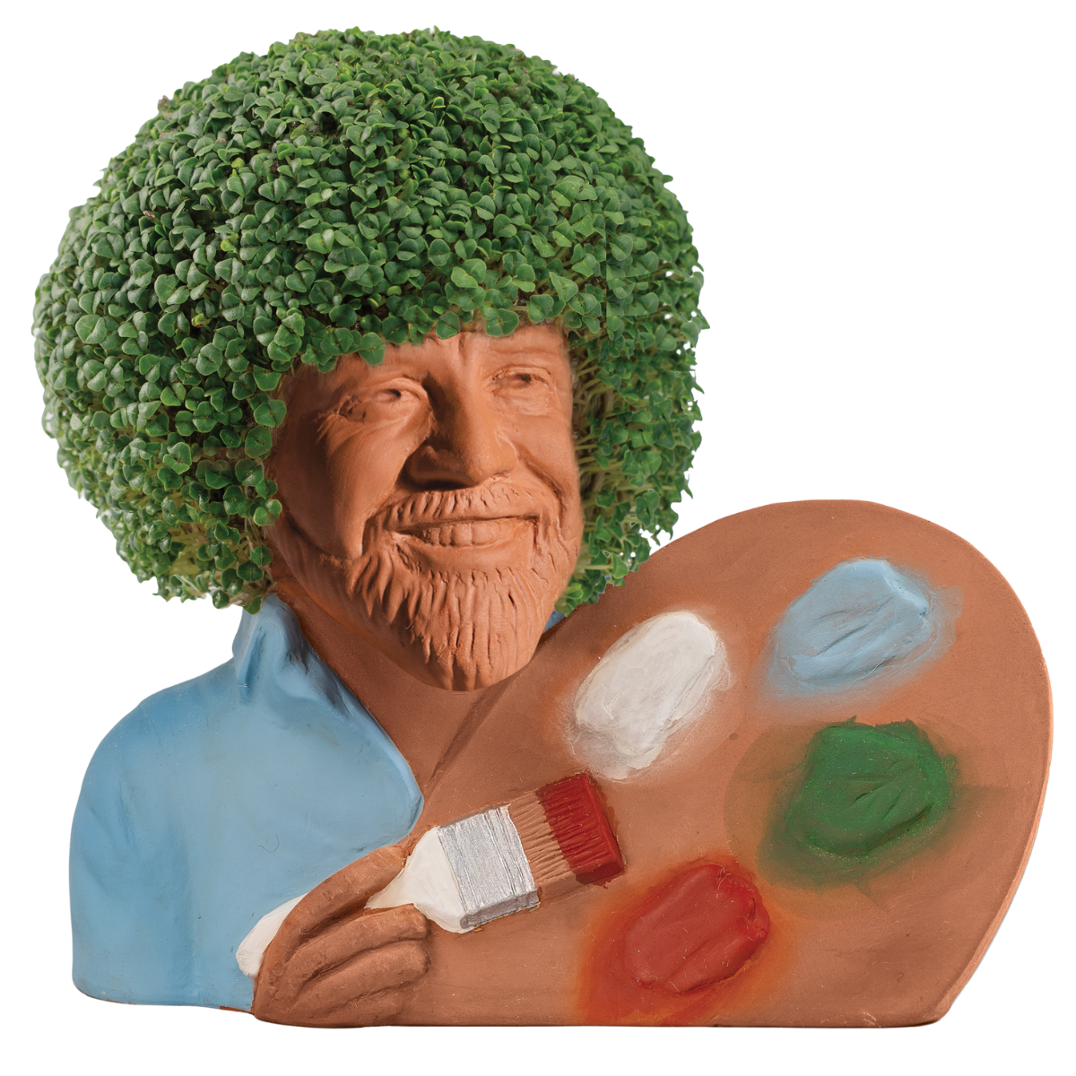 Bob Ross with Paint Palette Chia Pet
