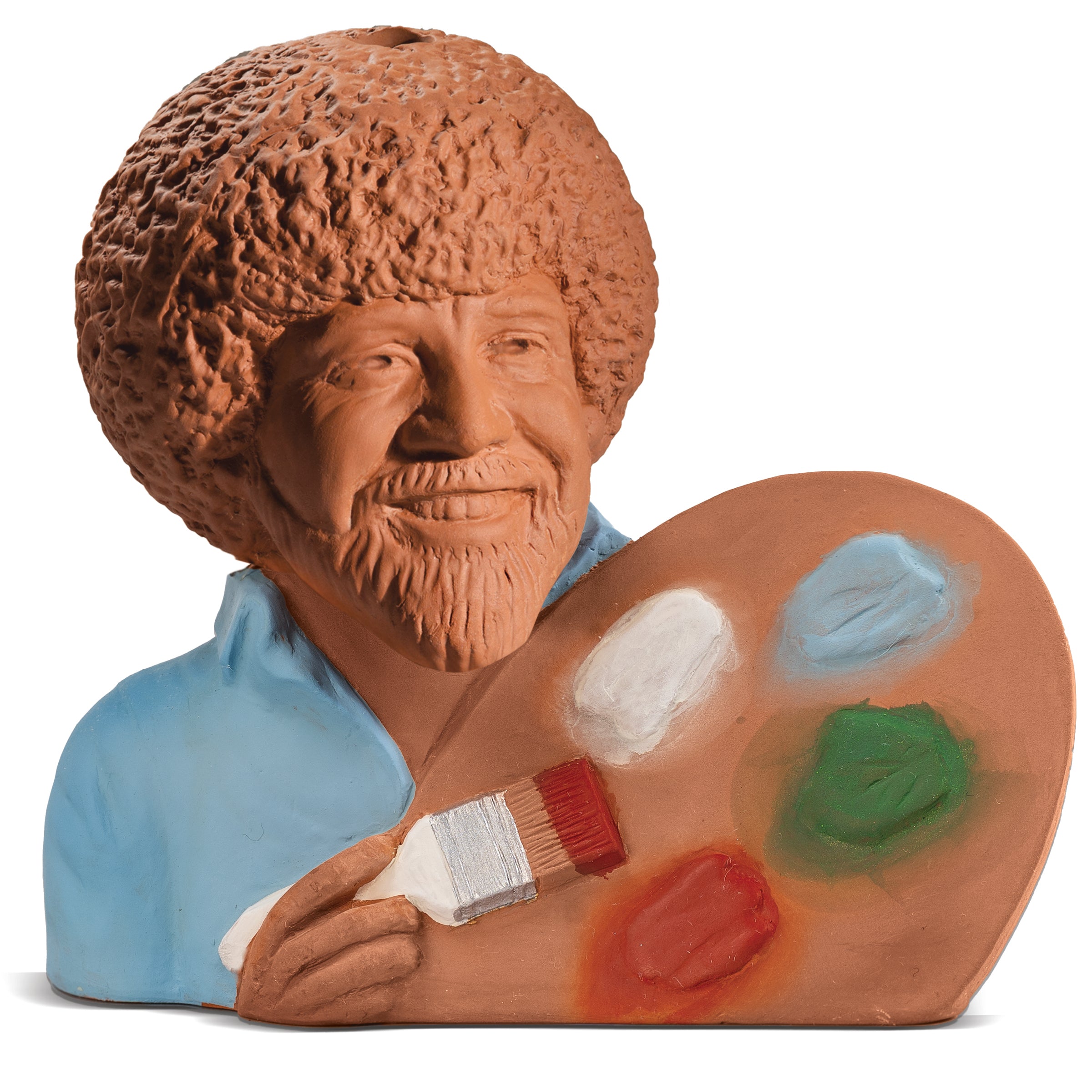 Alternative view of Bob Ross with Paint Palette Chia Pet