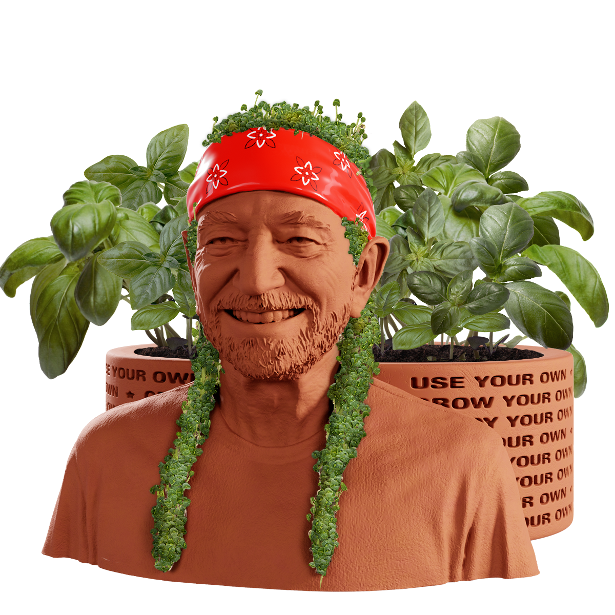 Willie Nelson Chia Pet Herb Planter
